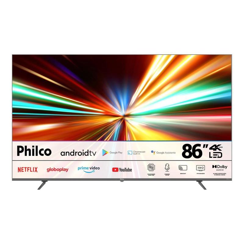 Smart TV 86” Philco QLED P86KAA Wi-fi HDMI USB Android TV Dolby